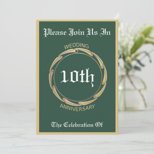 Invitation d'anniversaire de mariage militaire (Debout devant)