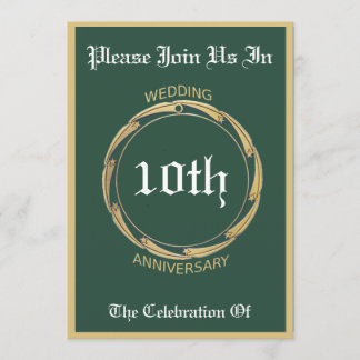 Invitation d'anniversaire de mariage militaire