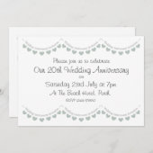 Invitation d'anniversaire de mariage moderne 20 an (Devant / Derrière)