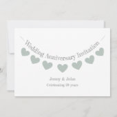 Invitation d'anniversaire de mariage moderne en Ch (Dos)