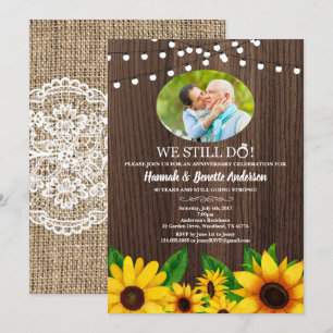 Invitation d'anniversaire de mariage photo Tournes