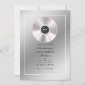 Invitation d'anniversaire de mariage Platine (Devant)