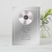 Invitation d'anniversaire de mariage Platine (Debout devant)