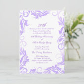 Invitation d'anniversaire de mariage Purple Swirl  (Debout devant)