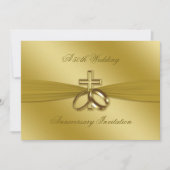 Invitation d'anniversaire de mariage religieux 50  (Devant)