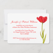 Invitation d'anniversaire de mariage rubis rouge a (Dos)