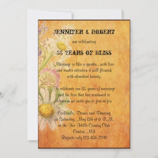 Invitation d'anniversaire de mariage Rustique Camp (Devant)