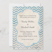 Invitation d'anniversaire de mariage Rustique Chev (Devant)