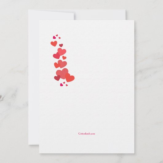 Invitation d'anniversaire de mariage singes en amo (Dos)