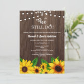 Invitation d'anniversaire de mariage Tournesol rus (Debout devant)