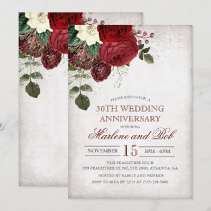Invitation d'anniversaire de mariage - TOUTE ANNÉE