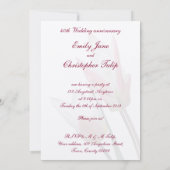Invitation d'anniversaire de mariage Tulipe Rubis (Dos)
