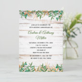 Invitation d'anniversaire de mariage verdure rusti (Debout devant)