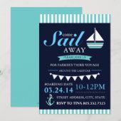 Invitation d'anniversaire de marin (Devant / Derrière)