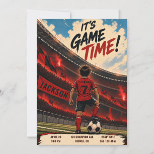 Invitation d'anniversaire de match de football