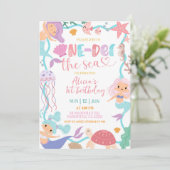 Invitation d'anniversaire de Memaid mignonne Onede (Debout devant)