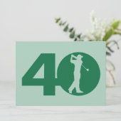 Invitation d'anniversaire de menthe de vert de (Debout devant)