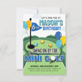 Invitation d'anniversaire de Mini Golf, Anniversai (Devant)