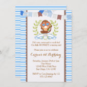 Invitation d'anniversaire de Mod Monkey Boy (Devant / Derrière)