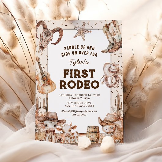 Invitation d'anniversaire de Mon Premier Cowboy de