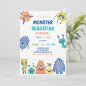 Invitation d'anniversaire de Monster (Debout devant)