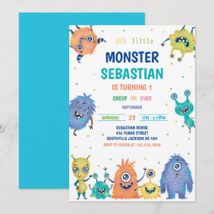 Invitation d'anniversaire de Monster