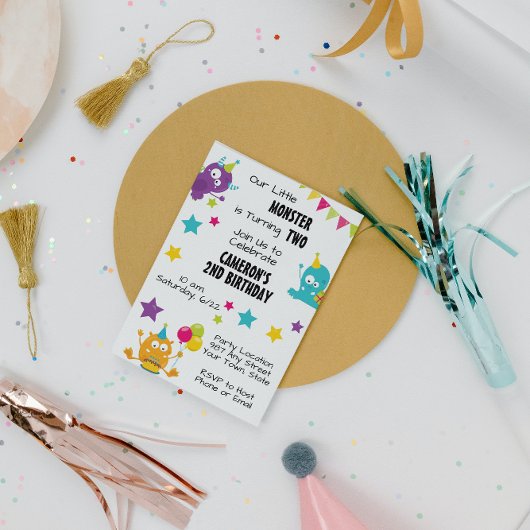 Invitation d'anniversaire de Monster