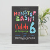 Invitation d'anniversaire de Monster Bash (Debout devant)