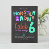 Invitation d'anniversaire de Monster Bash (Debout devant)