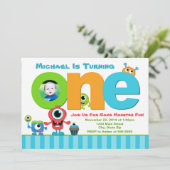 Invitation d'anniversaire de Monster, Monster 1er  (Debout devant)