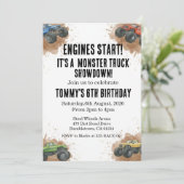 Invitation d'anniversaire de Monster Truck (Debout devant)