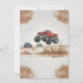 Invitation d'anniversaire de Monster Truck (Dos)