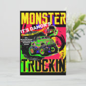Invitation d'anniversaire de MONSTER TRUCK (Debout devant)