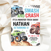 Invitation d'anniversaire de Monster Truck