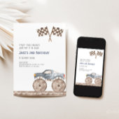 Invitation d'anniversaire de Monster Truck Bash
