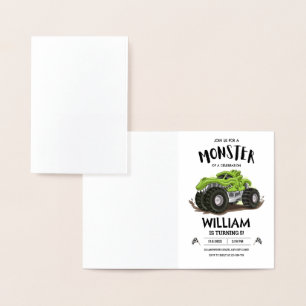Invitation d'anniversaire de Monster Truck, Invita