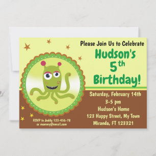 Invitation d'anniversaire de monstre