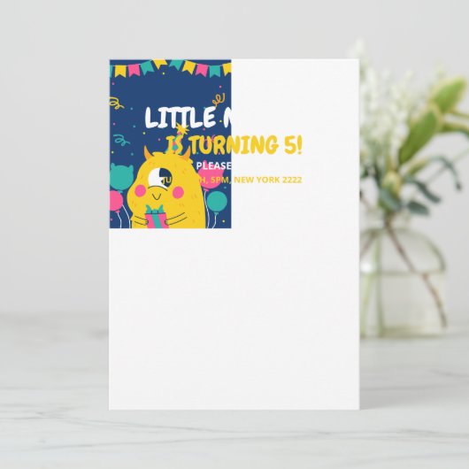 Invitation d'anniversaire de monstre, Anniversaire (Debout devant)