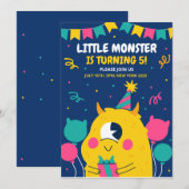 Invitation d'anniversaire de monstre, Anniversaire (Devant / Derrière)