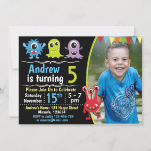 Invitation d'anniversaire de monstre, Invitation d