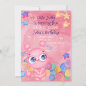 Invitation d'anniversaire de monstre mignon (Devant)
