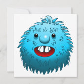 Invitation d'anniversaire de monstre mignon et duv (Dos)