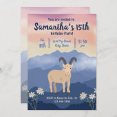 Invitation d'anniversaire de montagne (Devant / Derrière)
