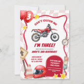 Invitation d'anniversaire de moto cross (Devant)
