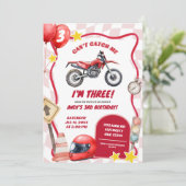 Invitation d'anniversaire de moto cross (Debout devant)