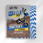 Invitation d'anniversaire de moto de cross Need Fo