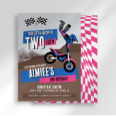Invitation d'anniversaire de moto de terre rapide 