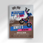 Invitation d'anniversaire de moto de terre rapide 