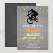 Invitation d'anniversaire de moto tout-terrain (Devant / Derrière)