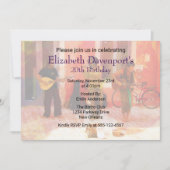 Invitation d'anniversaire de musiciens de rue joua (Devant)